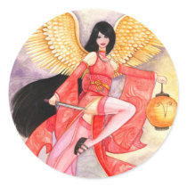 Aries Zodiac Geisha Sticker- Customize it! by artbyamandarobbins Aries Zodiac Geisha Sticker- Customize it!