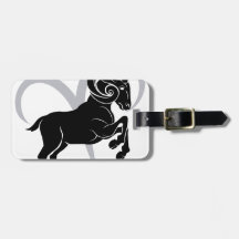 Aries zodiac horoscope astrology sign travel bag tags