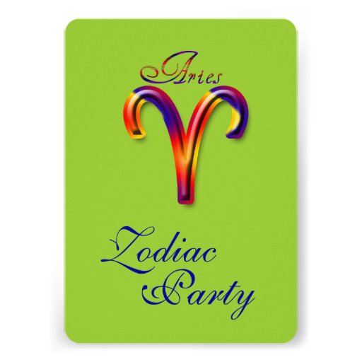 Aries Zodiac Party Invitation/Astrology (front side)