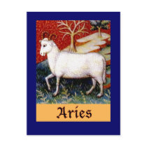 Aries Zodiac Postcards