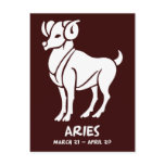 Aries Zodiac postcards