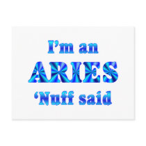 Aries Zodiac Sign Post Card