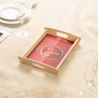 Aries Zodiac Sign Serving Tray