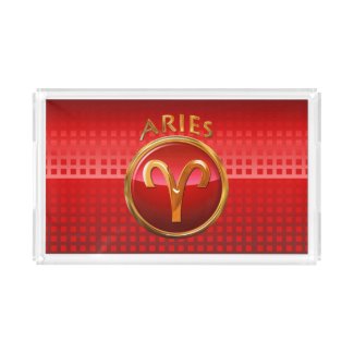 Aries Zodiac Sign Serving Tray