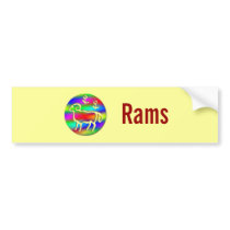 Aries Zodiac Star Sign Color Aura Bumper Sticker