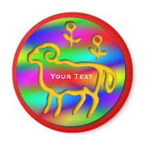 Aries Zodiac Star Sign Color Aura Refrigerator Magnets