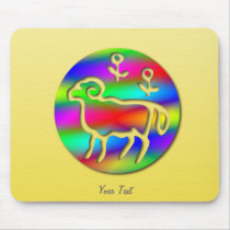 Aries Zodiac Star Sign Color Aura Mousepads