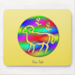 Aries Zodiac Star Sign Color Aura Mousepads