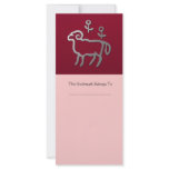 Aries Zodiac Star Sign In Light Silver Bookmark Full Color Rack Card