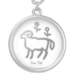 Aries Zodiac Star Sign In Light Silver necklaces