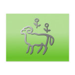 Aries Zodiac Star Sign In Light Silver Post Cards