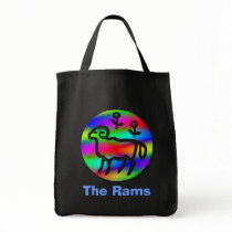 Aries Zodiac Star Sign Rainbow Crafts and Shopping Tote Bag
