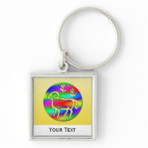 Aries Zodiac Star Sign Rainbow Luggage Laptop Tag Key Chain