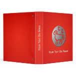 Aries Zodiac Star Sign Silver Premium Vinyl Binder