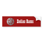 Aries Zodiac Star Sign Silver Premium Bumper Stickers