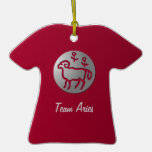 Aries Zodiac Star Sign Silver Premium Ornament