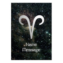 Aries Zodiac Star Sign Universe Bookmark Business Card Templates