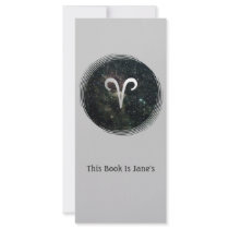 Aries Zodiac Star Sign Universe Bookmark Rack Card Design
