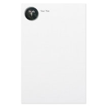 Aries Zodiac Star Sign Universe Letter Personalized Stationery