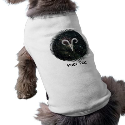 Aries Zodiac Star Sign Universe Pet Dog T Shirt by zodiac_shop