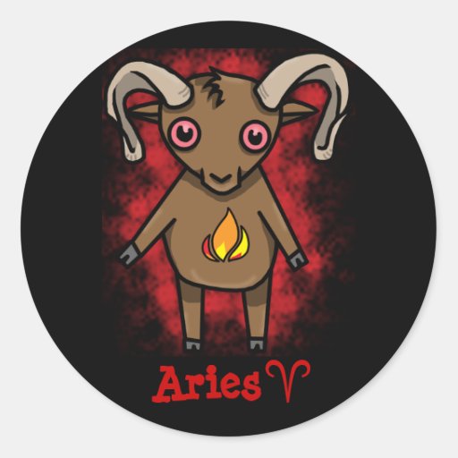 Aries Zodiac Sticker Classic Round Sticker Zazzle 7327