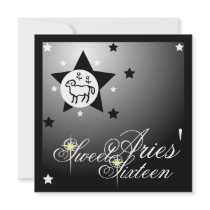 Aries Zodiacal Fortune Sweet Sixteen-Customize Custom Invite
