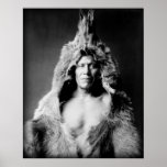 Arikara Indian, Bear's Belly, wearing bearskin Poster