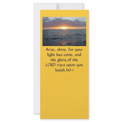 Arise Shine - Isaiah 60:1 Rack Cards by Christian_Art
