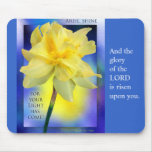 "Arise, shine!" mousepad