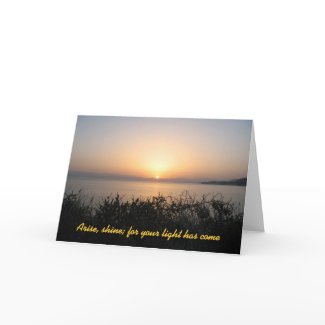 Arise, Shine Sunrise Christmas Card card