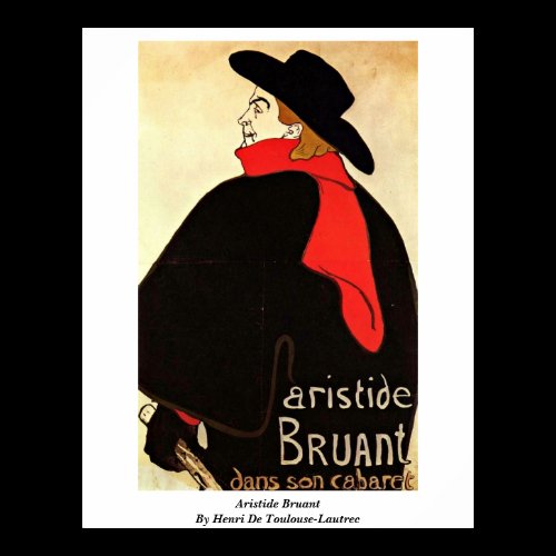 Aristide Bruant By Henri De Toulouse-Lautrec Posters