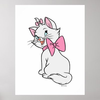 Aristocats' Marie Sitting facing backward Disney posters