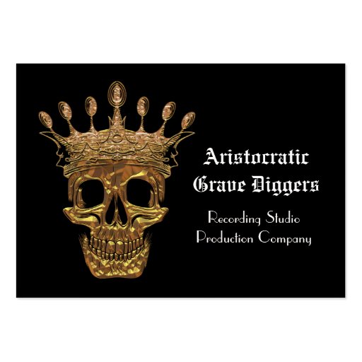 Aristocratic Skull Black Professional Business Card (front side)