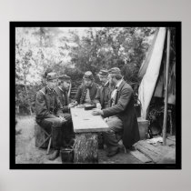 Aristocrats Play Dominoes at Yorktown 1862 Posters