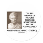 Aristotle All Things Of Nature Something Marvelous Sticker