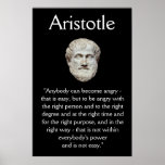 Aristotle - Anger Management Quote Poster