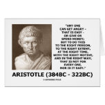 Aristotle Any One Can Get Angry Right Person Time Cards
