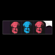 Aristotle Collage bumper stickers