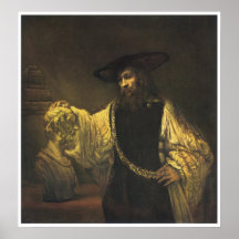 Aristotle Contemplating the bust of Homer, 1653 Print