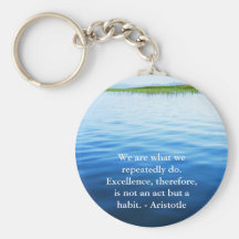 Aristotle Excellence Quotation Keychain