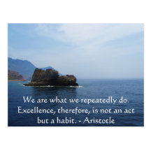 Aristotle Excellence Quotation Postcards