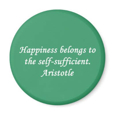 Aristotle Happiness Quote Magnet by PositiveThinking