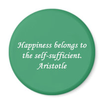 Aristotle Happiness Quote Magnet by PositiveThinking Aristotle Happiness Quote Magnet