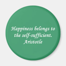 Aristotle Happiness Quote Magnet