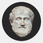 Aristotle Head Sculpture Round Stickers