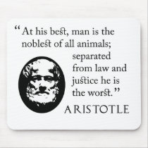 Aristotle mousepad - man, noblest of animals