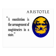 Aristotle on constitution postcard