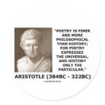 Aristotle Poetry Finer More Philosophical History Stickers