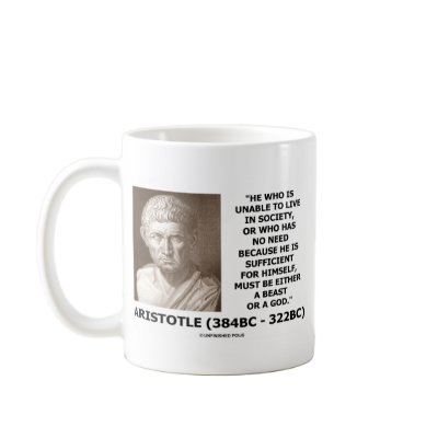 Aristotle Unable To Live In Society Beast Or God Mug by unfinishedpolis