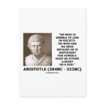Aristotle Unable To Live In Society Beast Or God Postcard